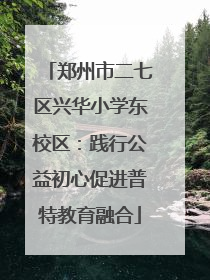 郑州市二七区兴华小学东校区：践行公益初心促进普特教育融合